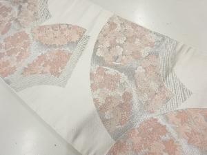 アンティーク　地紙に菊楓模様織出し袋帯（材料）